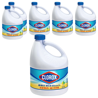 CLOROX 高樂氏 漂白水 檸檬香, 2.8L, 6桶