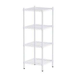dayneeds 日需百備 輕型烤漆架 鐵力士架 收納 鞋架 展示架, 白色, 4層