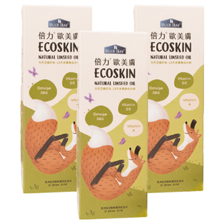 BLUE BAY 倍力 歐美膚天然亞麻籽油 Omega 3&6 維生素A和D3 添加營養素有助鈣攝取, 250ml, 皮膚和毛髮健康, 3瓶