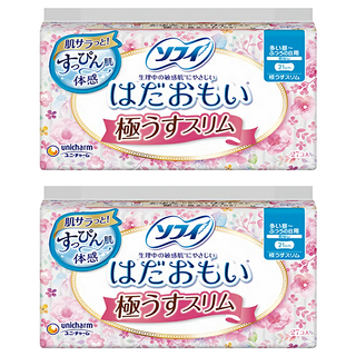 SOFY 蘇菲 日本原裝進口 敏感肌極輕薄衛生棉 日用量多 無翼型, 21cm, 27片, 2包