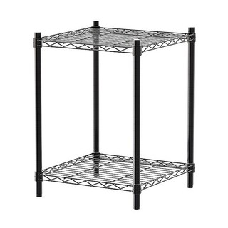 dayneeds 日需百備 輕型烤漆架 鐵力士架/收納層架/鞋架/展示架/層架/鐵架, 黑色, 2層