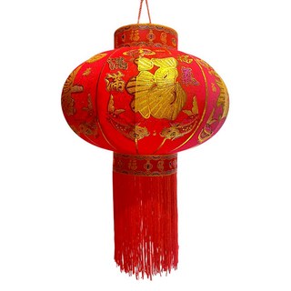 摩達客 農曆春節元宵 萬事如意金線大紅燈籠 80cm + LED50燈USB充電式燈串暖白光 附遙控, 金線大紅色, 1組