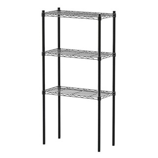 dayneeds 日需百備 輕型烤漆三層架 鐵力士架/收納層架/鞋架/展示架/層架/鐵架, 黑色, 3層
