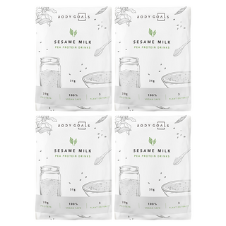 BODY GOALS 豌豆蛋白飲 芝麻歐蕾, 31g, 4包