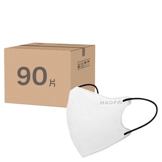 HAOFA N95立體醫療口罩 氣密型 M, 30片, 3個, 雪狐白