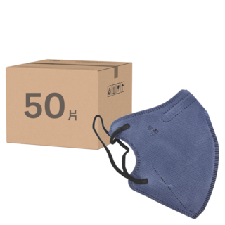淨新科技 3D立體成人細耳醫療口罩, 深藍色, 50片, 1盒