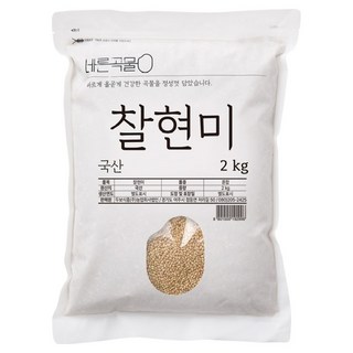 바른곡물 국산 찰현미, 2kg, 1개