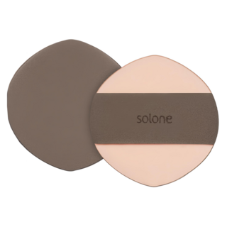 Solone 台灣公司貨 雙面慕斯氣墊粉撲 雙頭尖形, 膚色, 2個