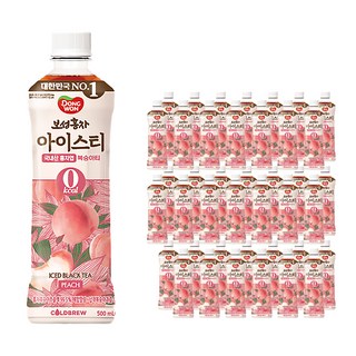 동원보성홍차 아이스티 제로 복숭아, 500ml, 48개