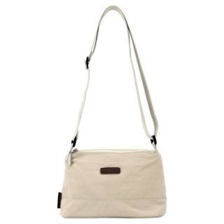 MissBaek 女性用 三用 分層收納 尼龍斜背包, 象牙白