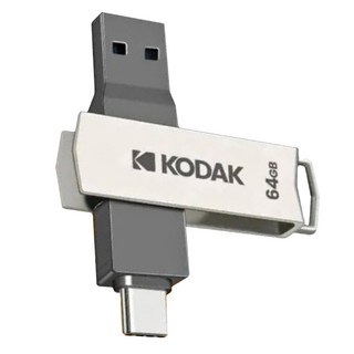 KODAK 柯達 雙接口Type-C 3.2 雙用途2合1隨身碟 K273, 1個, 64GB