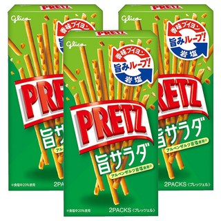 Glico 百力滋 64g 3盒 蔬菜沙拉口味餅乾棒 酥脆鹹香 獨立包裝 美味隨時享