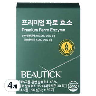 뷰틱 프리미엄 파로 효소, 30회분, 4개