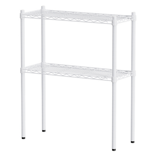 dayneeds 日需百備 輕型 烤漆二層架 鐵力士架 收納層架 鞋架 展示架 鐵架, 白色, 2層