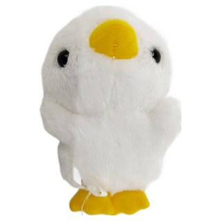 Little Beans 雞鴨絨毛玩偶 動物造型沙包娃娃, 小雞寶寶 白色, 1個