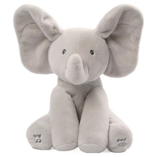 GUND 小象躲貓貓互動玩偶 會說話唱歌 灰色, 小象躲貓貓互動玩偶 灰色, 1盒