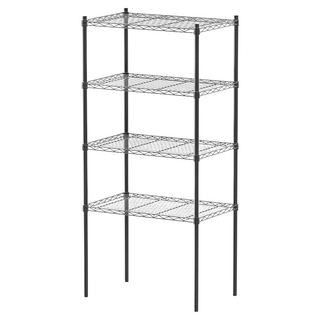 dayneeds 日需百備 輕型烤漆架 鐵力士架 收納層架 展示架 層架 鐵架, 黑色, 4層