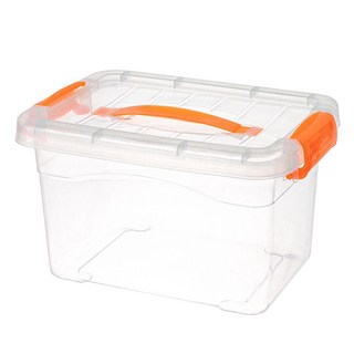 德利生活 22L 堅固耐用收納箱 帶密封蓋設計, 42 x 29 x 23cm, 透明, 1個