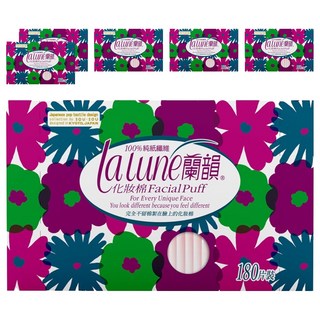 Lalune 蘭韻 化妝棉 Set 3盒 100%純紙纖維 超細纖維材質 柔軟舒適 不掉棉絮 親膚舒適, 180片, 6盒