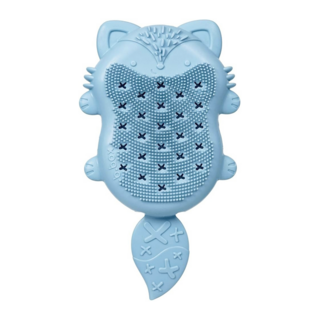 b.box 狐狸多功能沐浴刷 柔軟矽膠刷毛 含海綿, 藍色, 1個