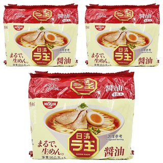 NISSIN 日清 拉王 非油炸速食麵 醬油 95g, 15包