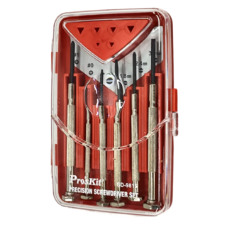 Pro'sKit 寶工 精密起子6支組 SD-9815 十字 0 + 1 + 一字 1.4mm + 1.8mm + 2.4mm + 3mm, 1組