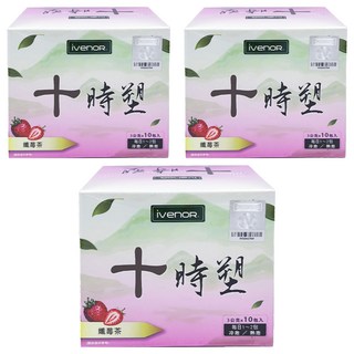ivenoR 十時塑孅莓茶 草莓風味 無糖低熱量 冷熱皆宜, 3g, 10包, 3盒