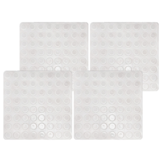 FANCY LIFE 防撞消音止滑貼 底部防滑 保護牆面 降噪靜音, 12 x 2mm, 透明色, 4片