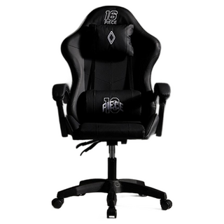 16 Piece 基礎款電競電腦椅, 黑色