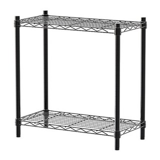 dayneeds 日需百備 輕型 烤漆架 鐵力士架/收納層架/鞋架/展示架/層架/鐵架, 黑色, 2層