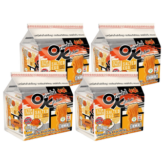 MAMA 媽媽麵 OK鹹蛋黃乾拌麵，濃郁鹹蛋黃香氣，Q彈有嚼勁麵條, 16包