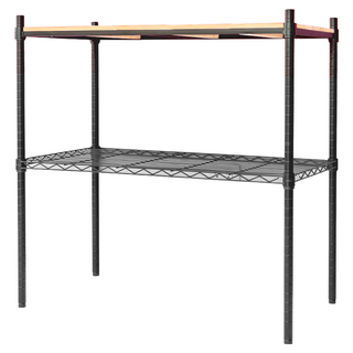 dayneeds 日需百備 松木烤漆架, 黑框 + 原木, 2層