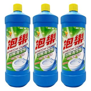 D&T 德技生化 泡樂瞬效浴廁清潔劑 藍色, 1L, 3瓶