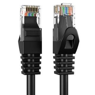 POLYWELL 寶利威爾 CAT6 極細高速網路線 RJ45福祿克認證 PW15-W58-U010, 黑色, 1m, 1條