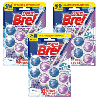 Bref 妙力 Power Active 懸掛式馬桶清潔球 薰衣草香 2入組 自動清潔 預防水垢, 100g, 3組