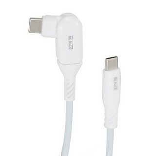 REAICE 台陞科技 180°極上旋轉超軟充電線 Type-C to Type-C 台灣製, 1.5m, 1條, 白色