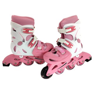 SUCCESS 成功 伸縮溜冰鞋 ABEC-5 高轉速碳鋼培林PU發光輪, XL, 紅色, 1雙