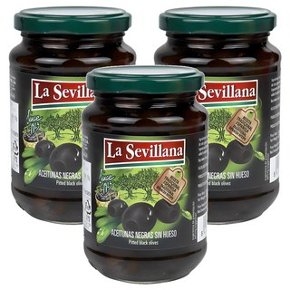 La Sevillana 寶鼎 黑橄欖, 370g, 3個