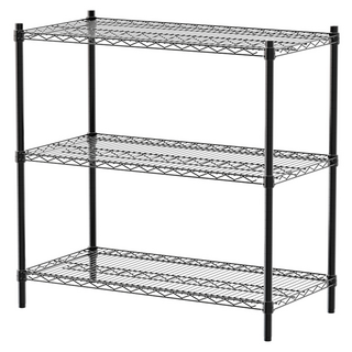 dayneeds 日需百備 荷重型 鐵力士架 收納層架 鐵架 烤漆層架, 黑色, 3層