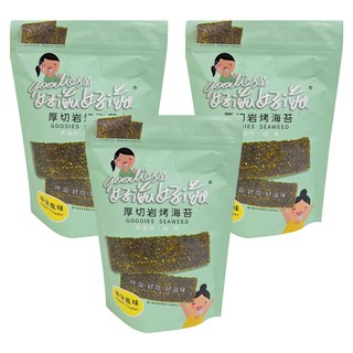 goodies 好滋好滋 厚切岩烤海苔 - 椒鹽風味, 非油炸 | 純素, 45g, 3包