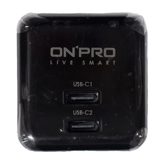 ONPRO ULTRA GAN 氮化鎵超急速PD充電器 雙C, 石磨黑, 1個