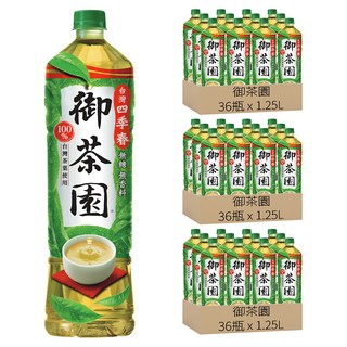 御茶園 台灣四季春 無糖, 1.25L, 36瓶