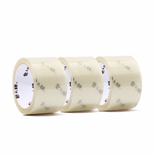 包大師 特黏高用量OPP封箱膠帶 3入 BOPP材質 高強度透明包裝 10公斤膠帶 高透 韌性強 物流封箱可靠, 1組