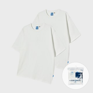 oceanpacific 男女共用透氣基本款T恤2件組 WOPC6TDSSZ11, 白色