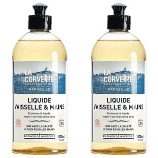 LA CORVETTE 法釩馬賽莊園 馬賽家事有機雙效洗碗精&洗手液 500ml, 2瓶