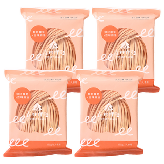 森林麵食 鮮紅蘿蔔乾麵 古味麻油醬, Q彈耐煮不易爛, 4包