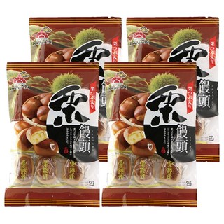 拉曼栗子饅頭8顆入*4袋組,日式傳統點心,獨立包裝方便攜帶, 120g, 4袋