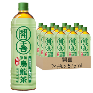 開喜 凍頂烏龍茶 無糖, 575ml, 24瓶
