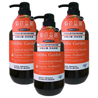 艾瑪花園 Amma Garden 菊苣益菌去屑止癢洗髮精, 750ml, 3瓶