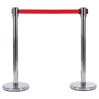 조립 일반형 차단봉, 실버바디 + 레드벨트, 2개